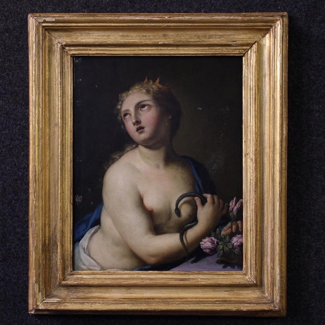 Unknown, the Death of Cleopatra, 1720, Oil & Copper For Sale - Image 15 of 15