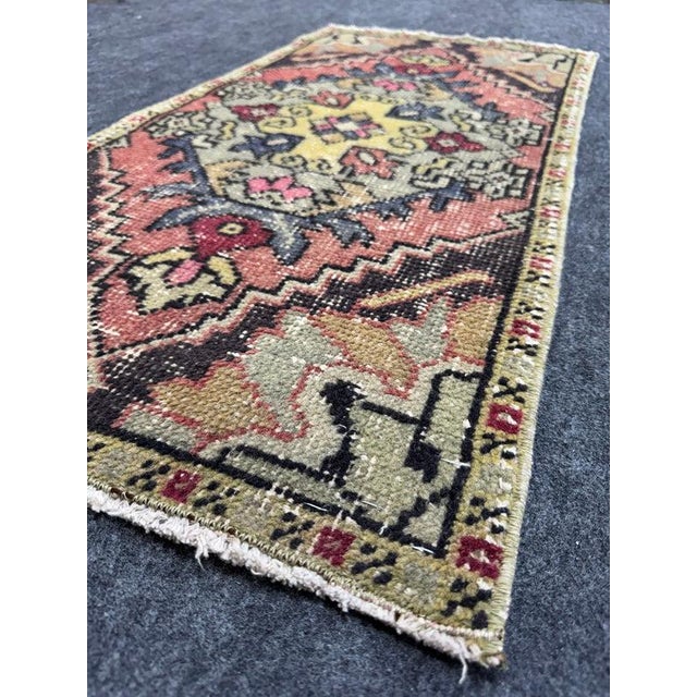 Early 21st Century Turkish Yastik Rug 1'7" x 3'1" For Sale - Image 5 of 5