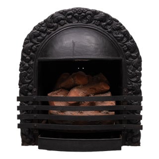 Antique Victorian Cast Iron Fireplace, 1880s For Sale