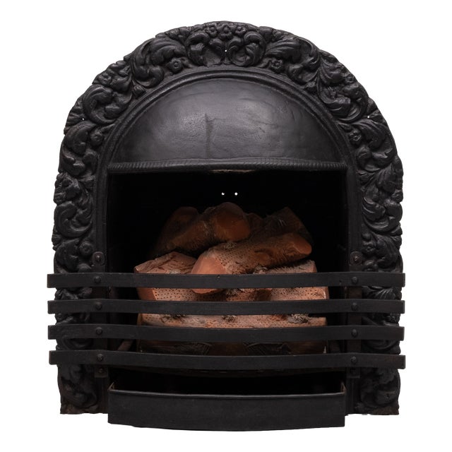 Antique Victorian Cast Iron Fireplace, 1880s For Sale