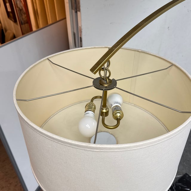 Restoration Hardware Modern Arc Floor Lamp + Black Marble For Sale - Image 10 of 12