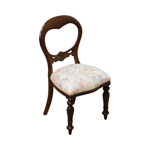 Victorian Style Balloon Back Mahogany Diminutive Childs Side Chair