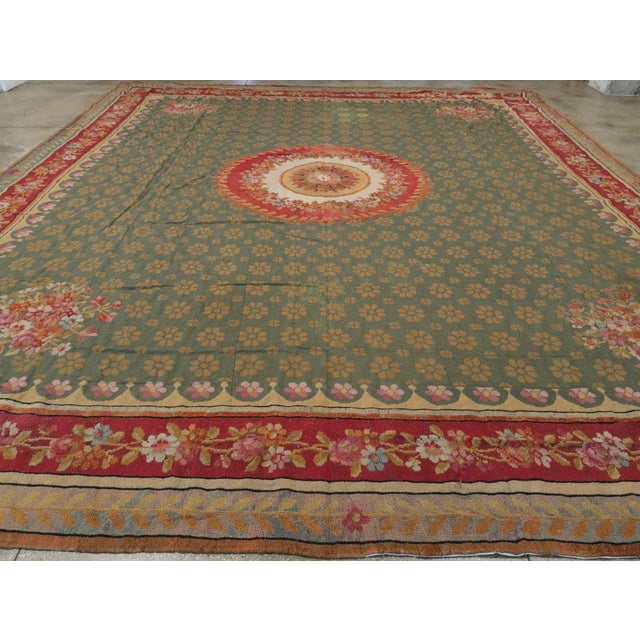 Galerie Shabab Collection Early 20th Century English Needlepoint Rug For Sale - Image 4 of 10