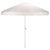 Panza 9 Ft Crank Umbrella, Ivory/White Pole For Sale - Image 9 of 9