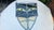 Colorful stained glass window, owl, 1960s, dimensions: measured without chain height 37.5 cm, width 30.5 cm, depth 1 cm.
