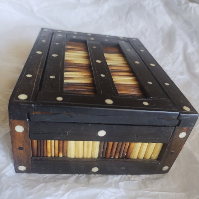 Early 20th Century Vintage Porcupine & Ebony Quill Box For Sale - Image 5 of 18
