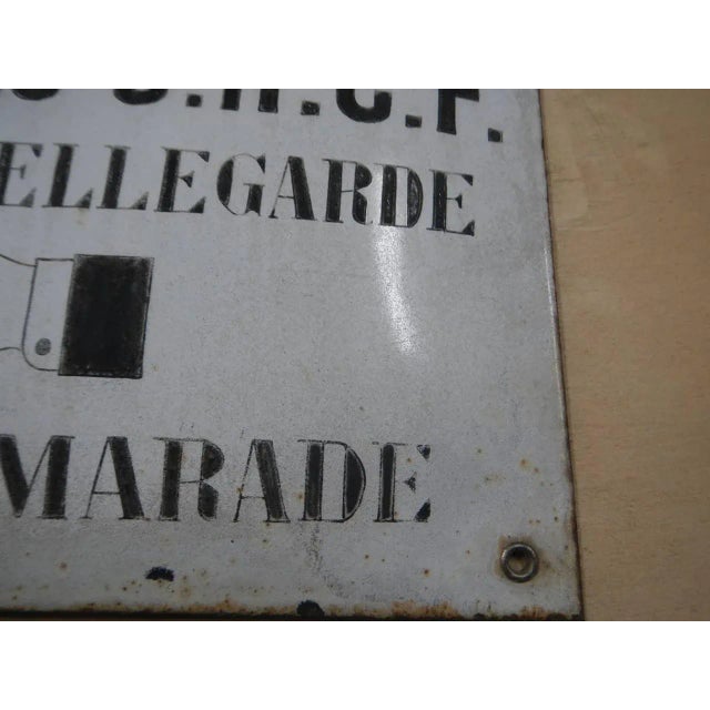 Metal France Trade Union Metal Plaque, 1920s For Sale - Image 7 of 8