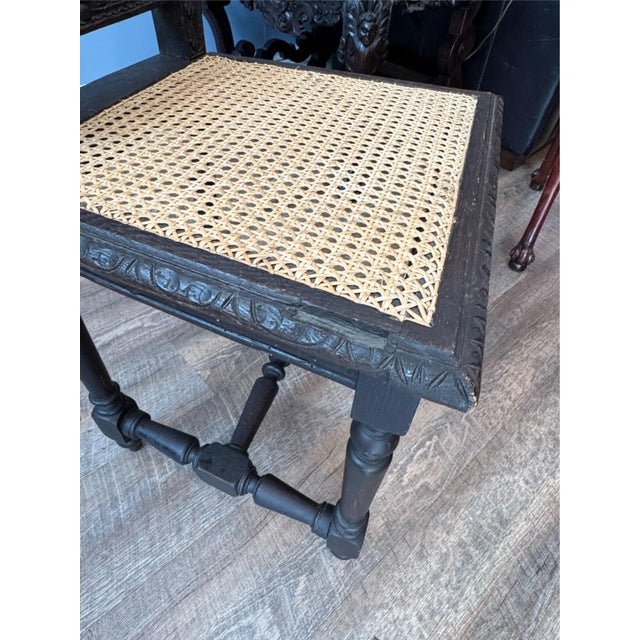 Antique French Renaissance Brittany Caine Chair For Sale - Image 10 of 12