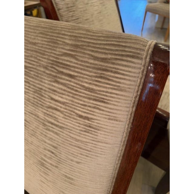 Wood 1950s Pair of Art Deco Style Lacquered Armchairs For Sale - Image 7 of 9