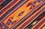 1970s Turkish Ethnic Design Striped Orange Small Kilim Rug For Sale In Sacramento - Image 6 of 13