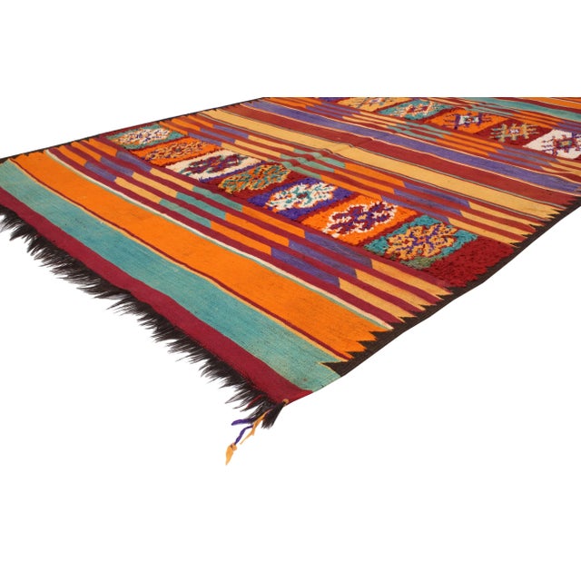 20415 Vintage Taznakht Moroccan Kilim Rug, 06'01 x 13'07. Woven seamlessly into Morocco's cultural narrative, Taznakht...