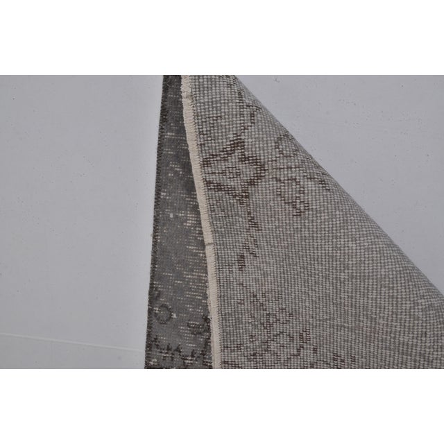 1960s 1960s Grey Oushak Turkish Carpet For Sale - Image 5 of 10