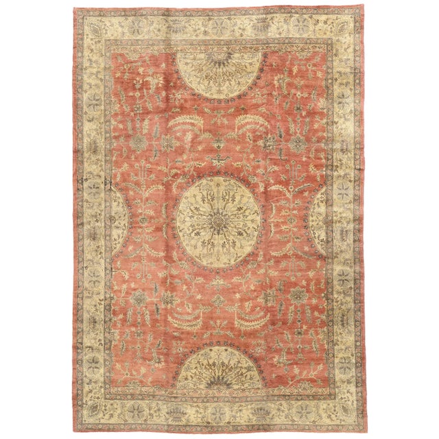 Vintage Turkish Oushak Rug - 09'06 X 13'10 For Sale - Image 9 of 10