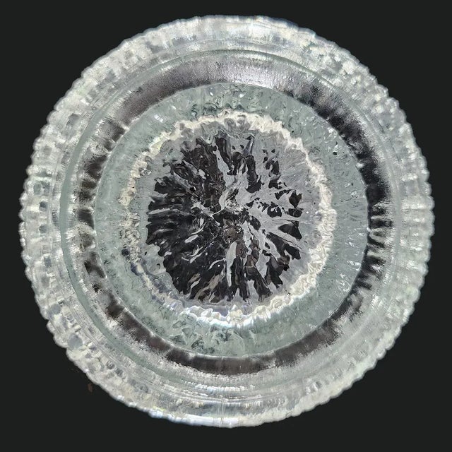 Vintage 10 Oz Footed Tumbler Crystal Ice by Indiana Glass, Set of 6 For Sale - Image 9 of 9