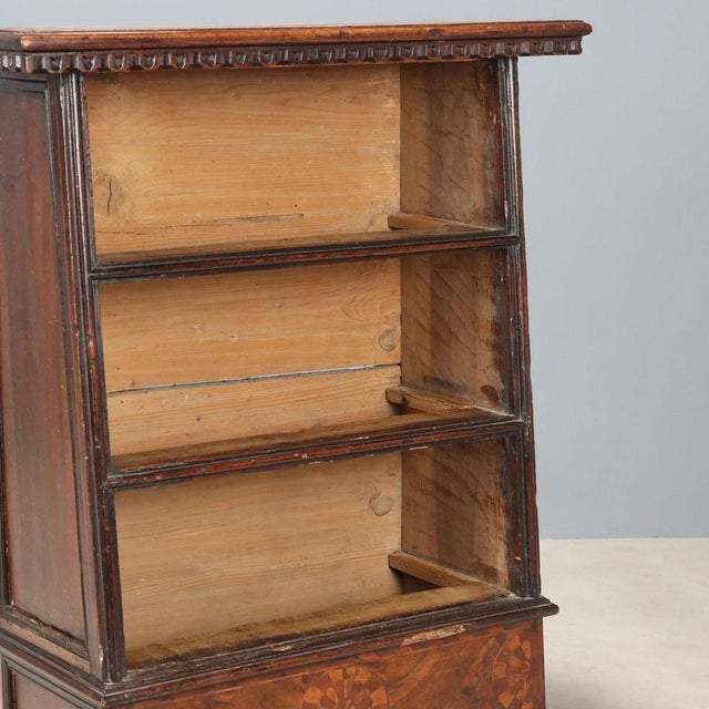 Brown Baroque Walnut Bedside Table For Sale - Image 8 of 10