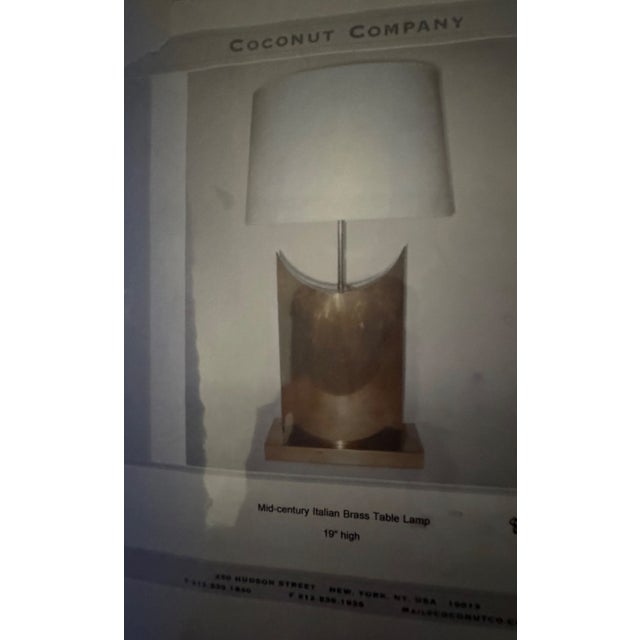 Vintage 1970s Mid-Century Italian Brass Sculptural Table Lamp - Coconut Company Nyc For Sale - Image 13 of 13