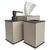 Taupe Leather & Bronze Bathroom Accessories Set from Giobagnara Firenze, 2016, Set of 3 For Sale - Image 10 of 10