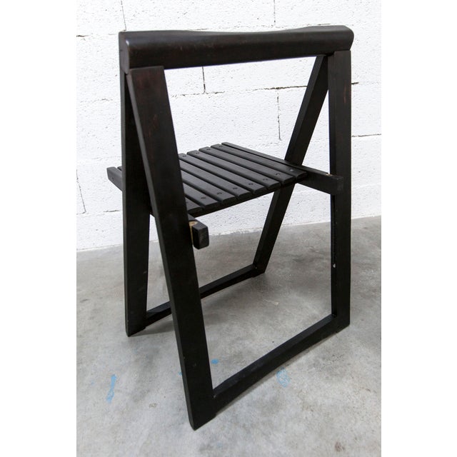 1960s Black Folding Chair by Aldo Jacober for Alberto Bazzani, 1960s For Sale - Image 5 of 12