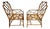Vintage Bamboo & Rattan Arm Chairs - Set of 2 For Sale