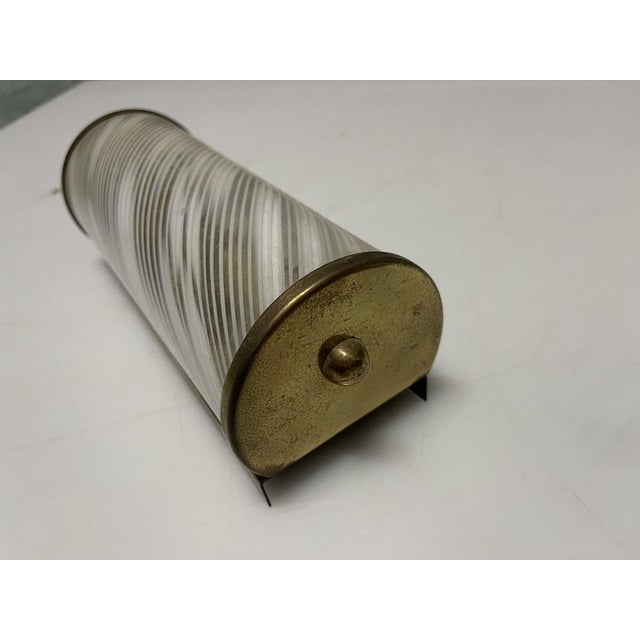 White Murano Glass and Brass Sconces from Paolo Venini, 1970s, Set of 2 For Sale - Image 8 of 11