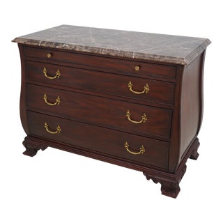 Henkel Harris Model 186 Marble Top Mahogany Chest For Sale