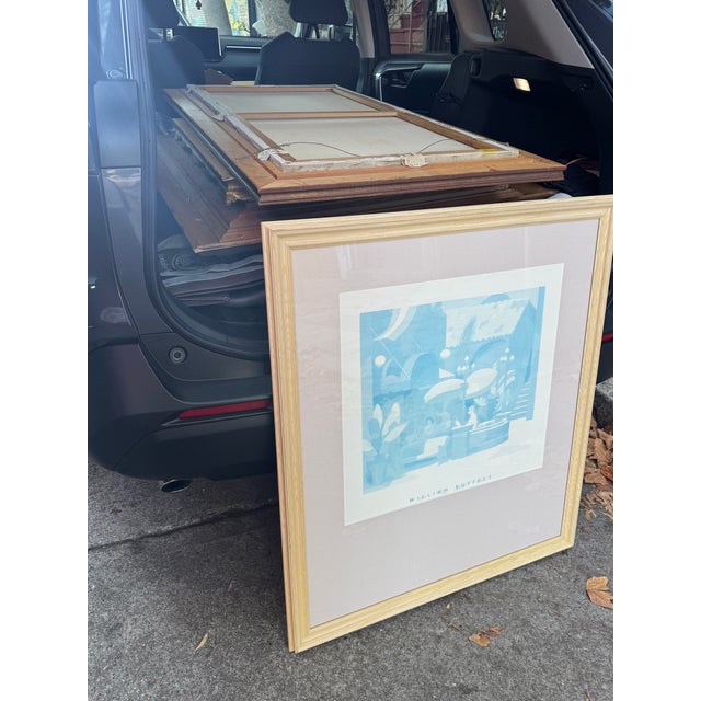 Work On Paper, by William Buffett, shown with full margins – offset lithograph vintage fine art poster print. Framed by...