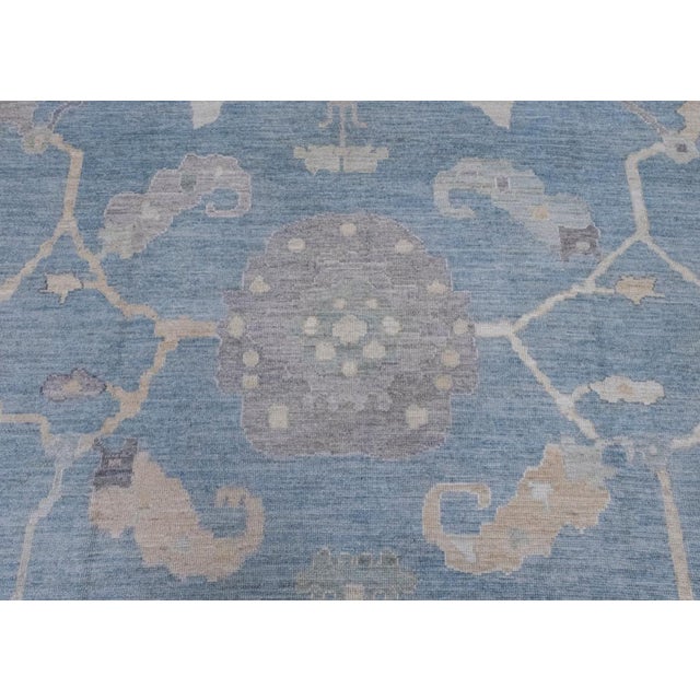 Turkish Oushak Rug 12'1" x 17'5" For Sale In Houston - Image 6 of 8