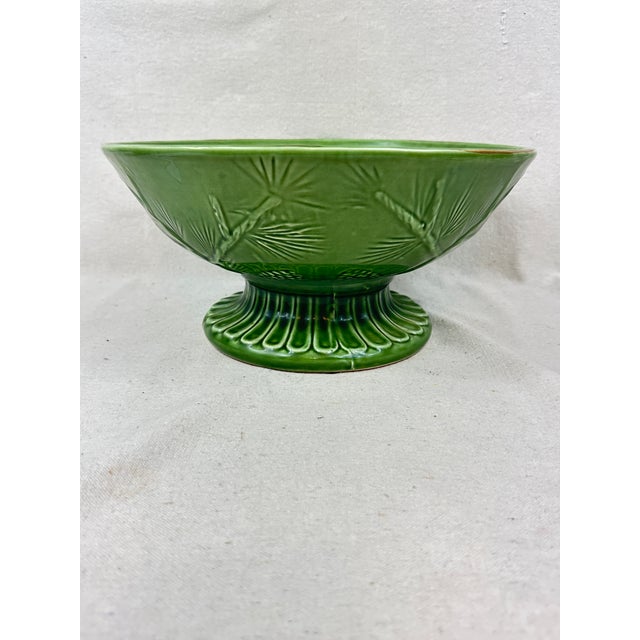 Figurative Large Ceramic Pedestal Bowl For Sale - Image 3 of 11