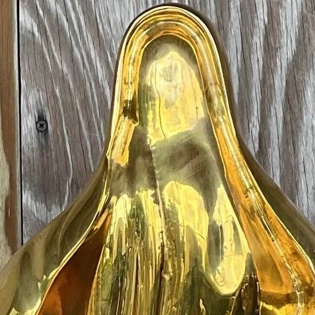 Vintage 1980s Abstract Brass Sculpture For Sale - Image 13 of 14
