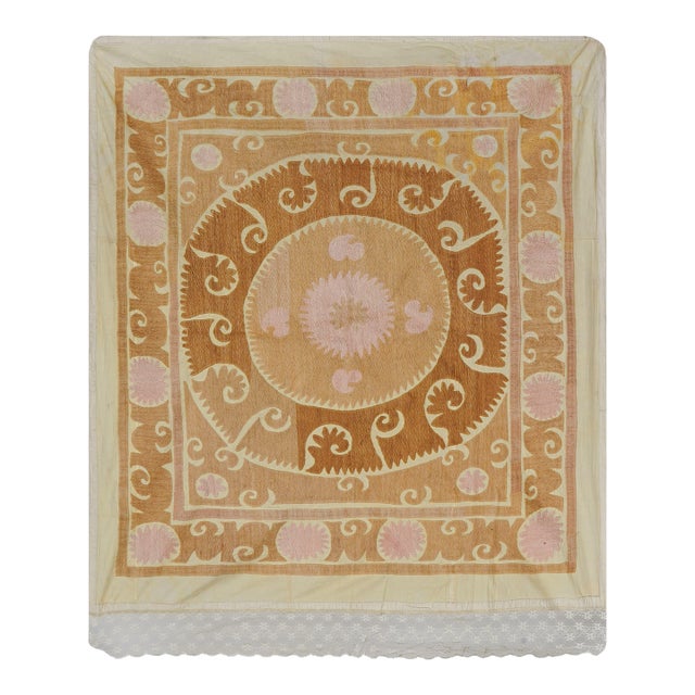 Hand Embroidered Uzbek Suzani - Wall Decor For Sale