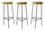 Mid-Century Modern Minimalistic String Bar Stools, 1950s, Set of 3 For Sale
