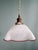 Mid-Century Modern Art Deco Pendant Light in Pleated Speckled Glass, 1930s For Sale - Image 3 of 14