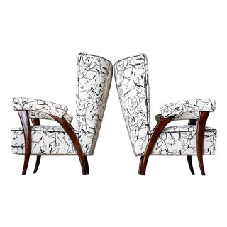 Pair of Italian Armchairs, attributed to Paolo Buffa, Mid-20th Century For Sale