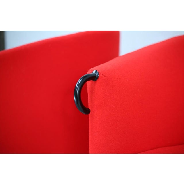 Set of Red Armchairs from Arflex, Italy, 1980 For Sale - Image 6 of 16