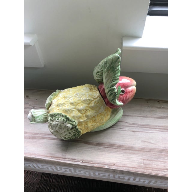 Late 20th Century 1980s Italian Majolica Rabbit Tureen by Vietri For Sale - Image 5 of 10