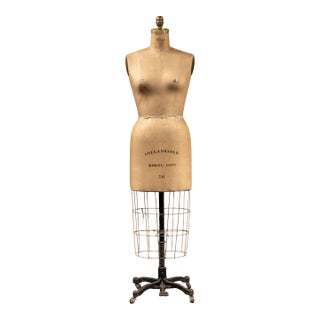 Antique Rolling Dress Form by Wolf For Sale
