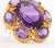 Modernist 18k Yellow Gold, Amethyst, and Diamond Brooch or Pendant For Sale - Image 4 of 7