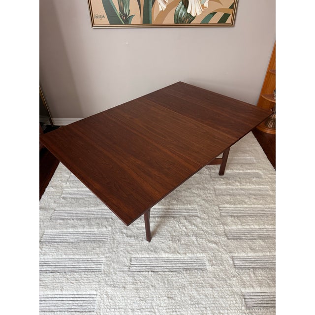 Vintage Walnut "Gate Leg" Dining Table With Drop Leaves After George Nelson for Herman Miller For Sale - Image 11 of 16