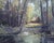 Sean Wu, Original Oil Landscape,Forest Pond For Sale