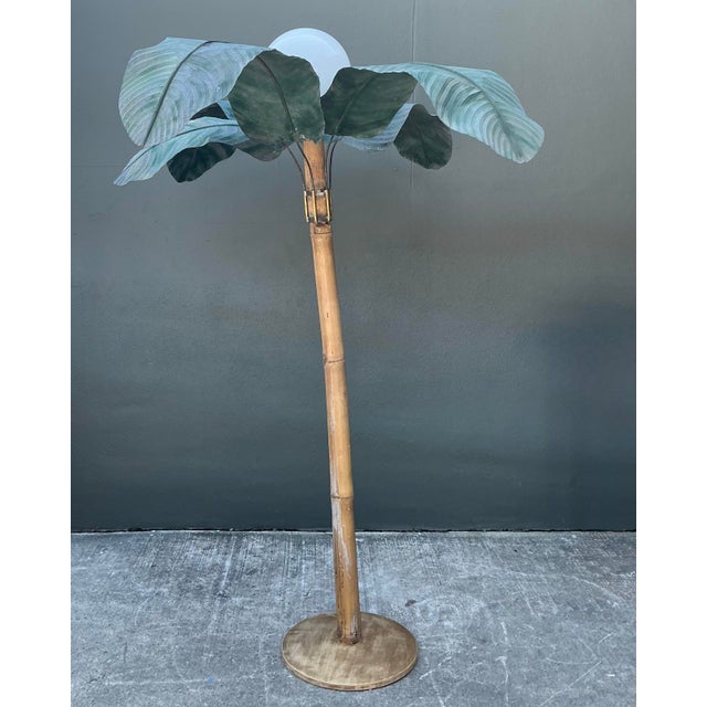 Green Vintage Palm Tree Floor Lamp For Sale - Image 8 of 12