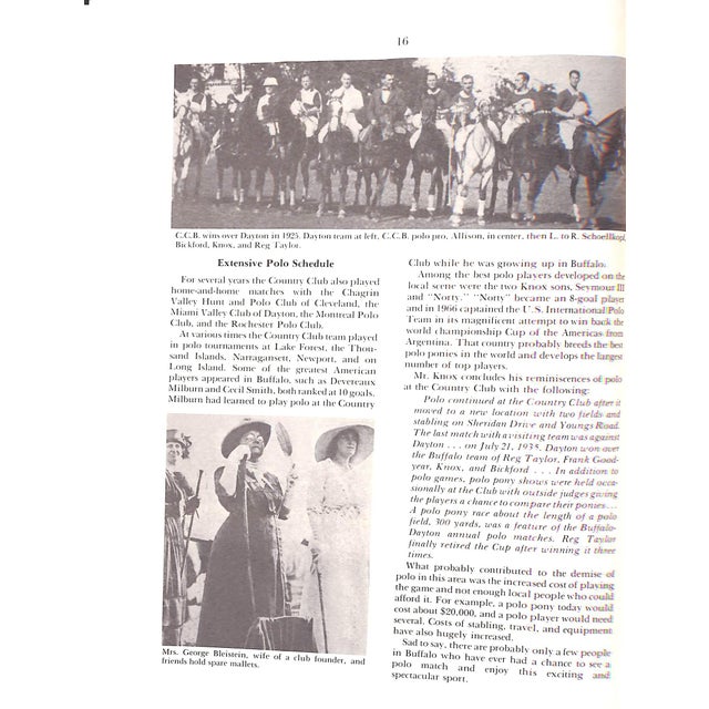 "The Country Club of Buffalo the First 125 Years 1889-2014" Galluzzo, John For Sale - Image 13 of 18