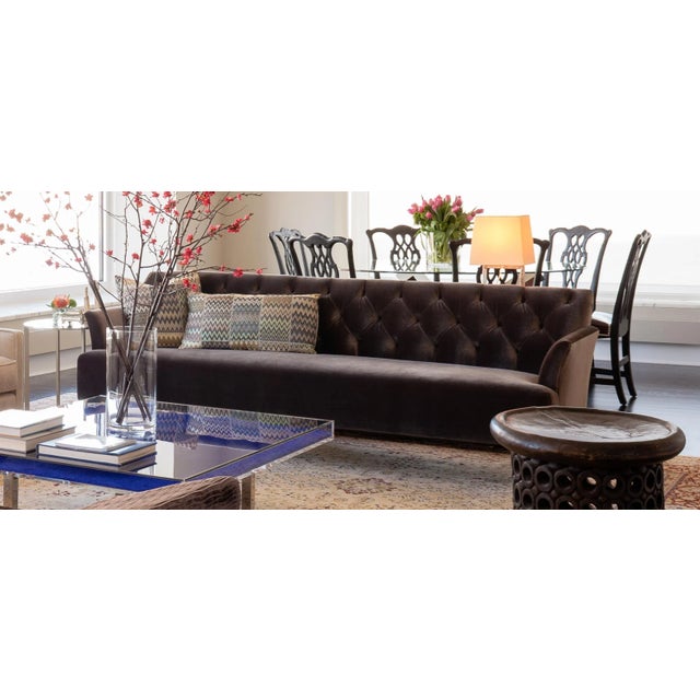 Modern Velvet Tufted Sofa For Sale - Image 12 of 13