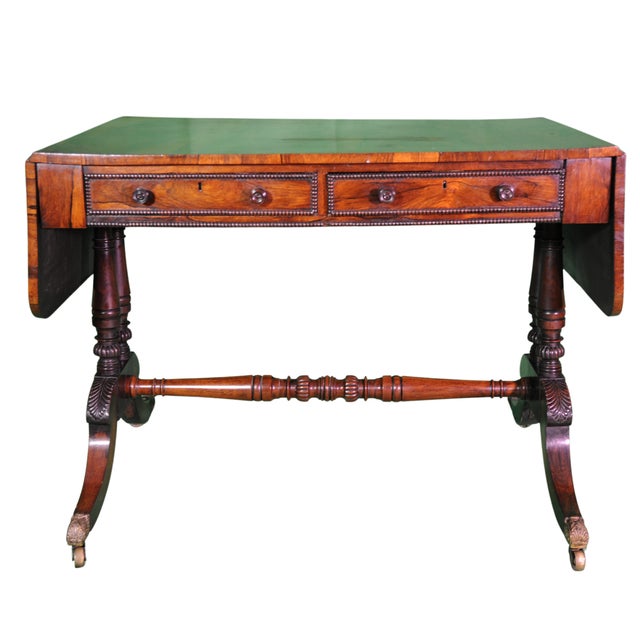 Traditional Empire Game Table with Claw Feet, 1860 For Sale - Image 3 of 12