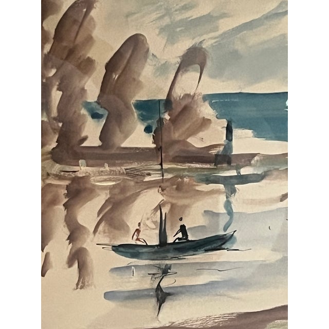 An Original Mid-Century Modern Work on Paper by Sylvain Vigny For Sale - Image 4 of 7