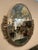 French Art Deco Oval Nickel Beveled Mirror For Sale - Image 4 of 8