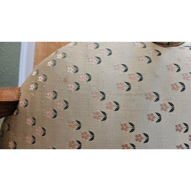 1940s Carved French Louis XV Armchair with Delicate, Floral Pattern For Sale - Image 11 of 12