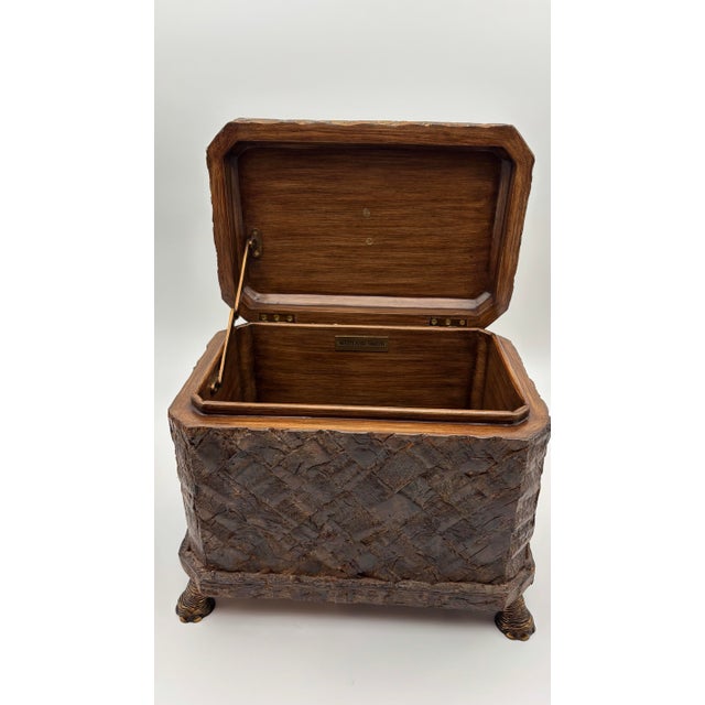 1980s Vintage Maitland-Smith Decorative Elephant Hinged Box/Chest, Handmade in the Philippines. For Sale - Image 5 of 8