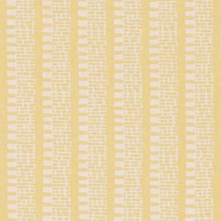 Sample- Schumacher X Veere Grenney Kiosk Fabric in Straw For Sale