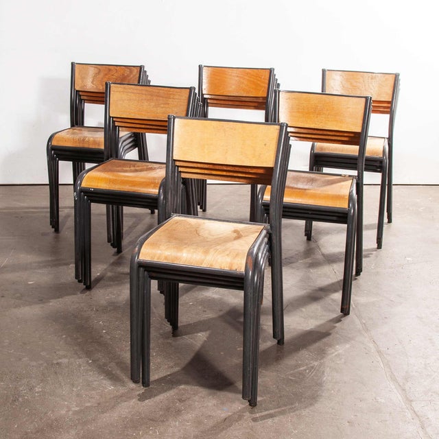 French Stacking Dining Chairs from Mullca, 1960s, Set of 6 For Sale - Image 13 of 13