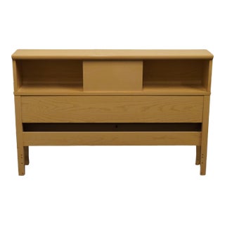 Mengel Furniture Bleached Oak Mid Century Modern MCM Full Size Bookcase Headboard 518-41 For Sale